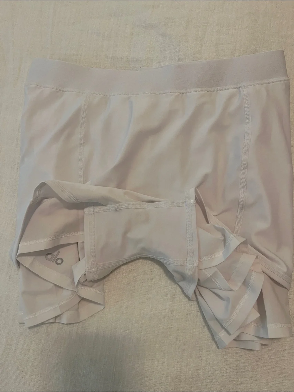 ALO Varsity Tennis Skort White
